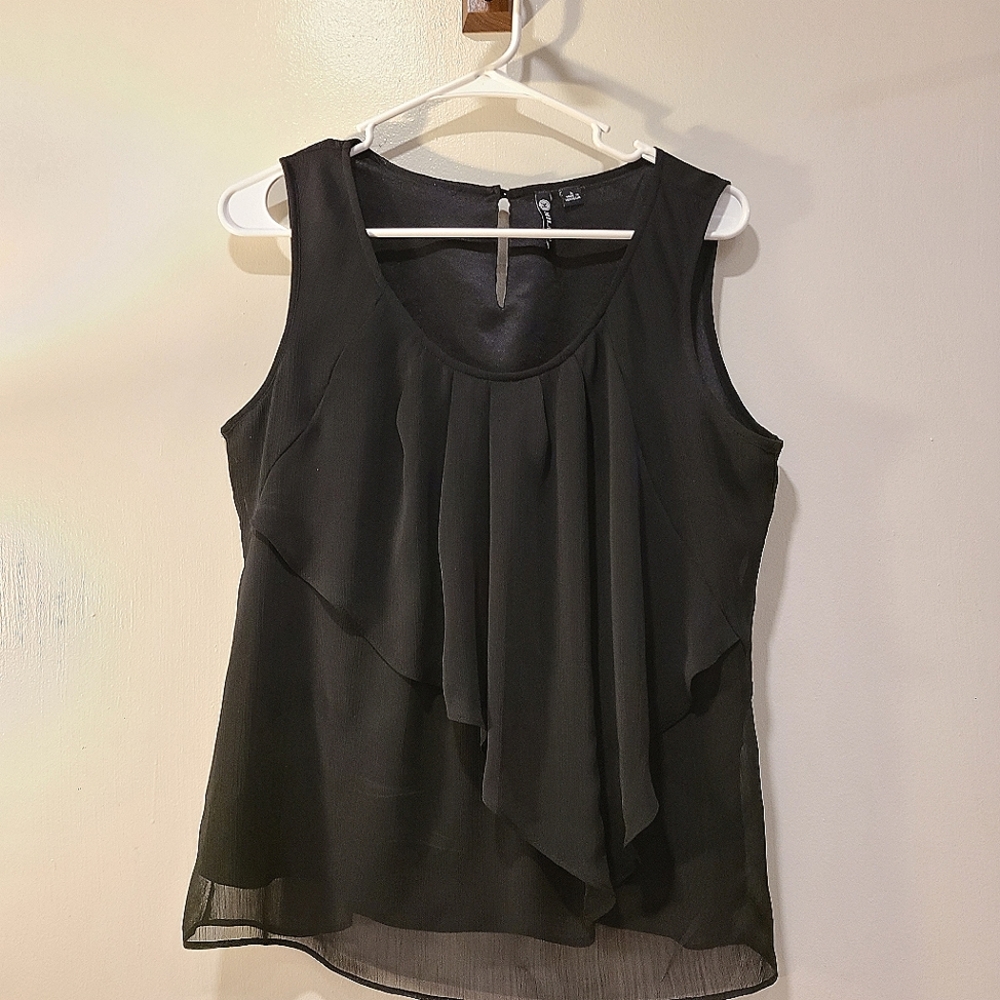 Milano Black Sleeveless Blouse
